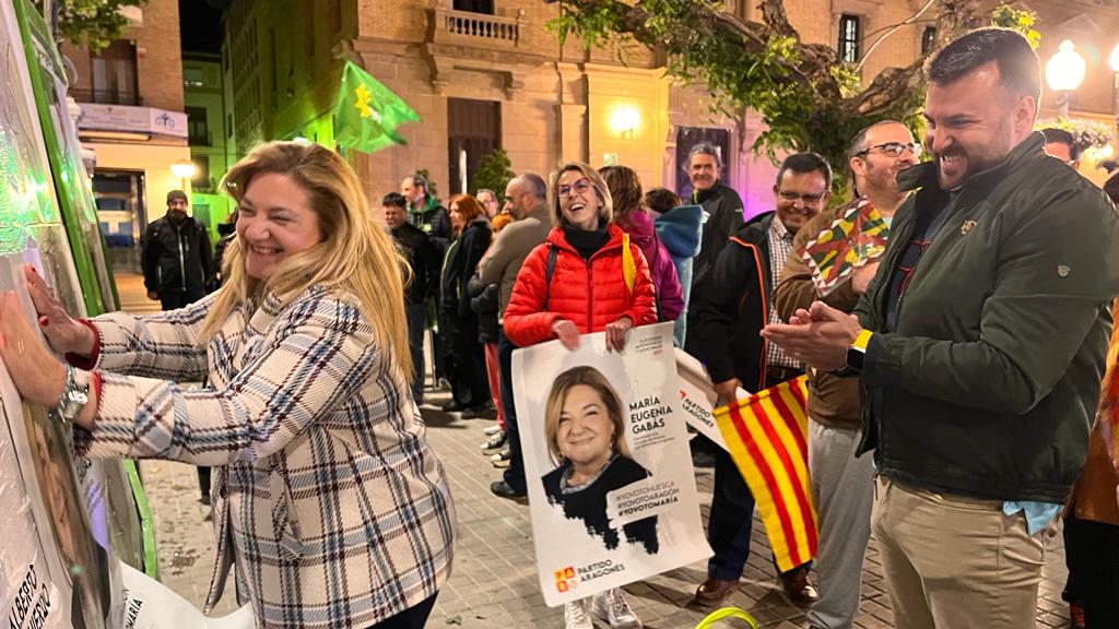 María Eugenia Gabás, candidata del PAR, en el arranque de la campaña electoral.