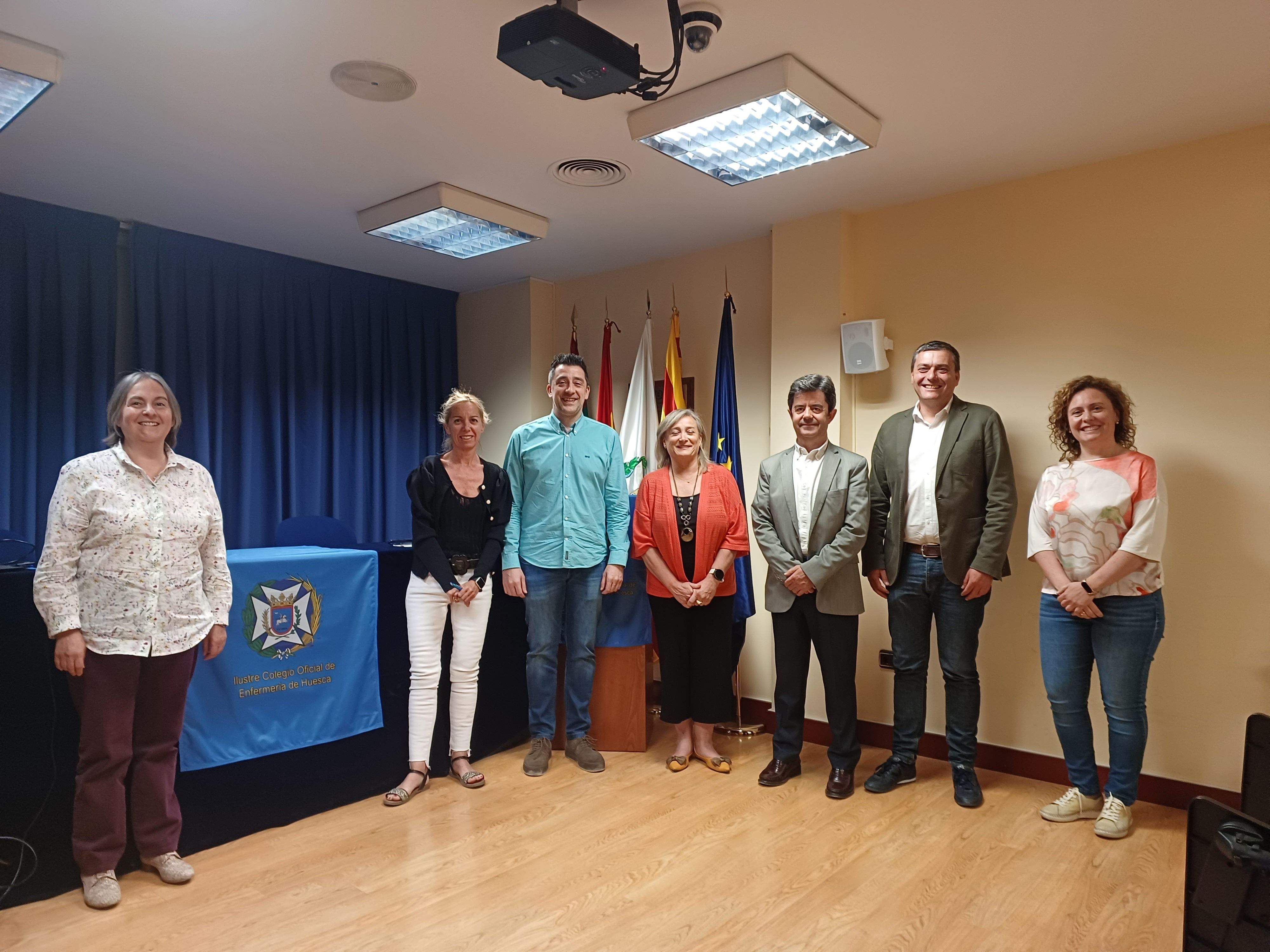 Candidatos del PSOE en la reunión con el Colegio Oficial de Enfermería.