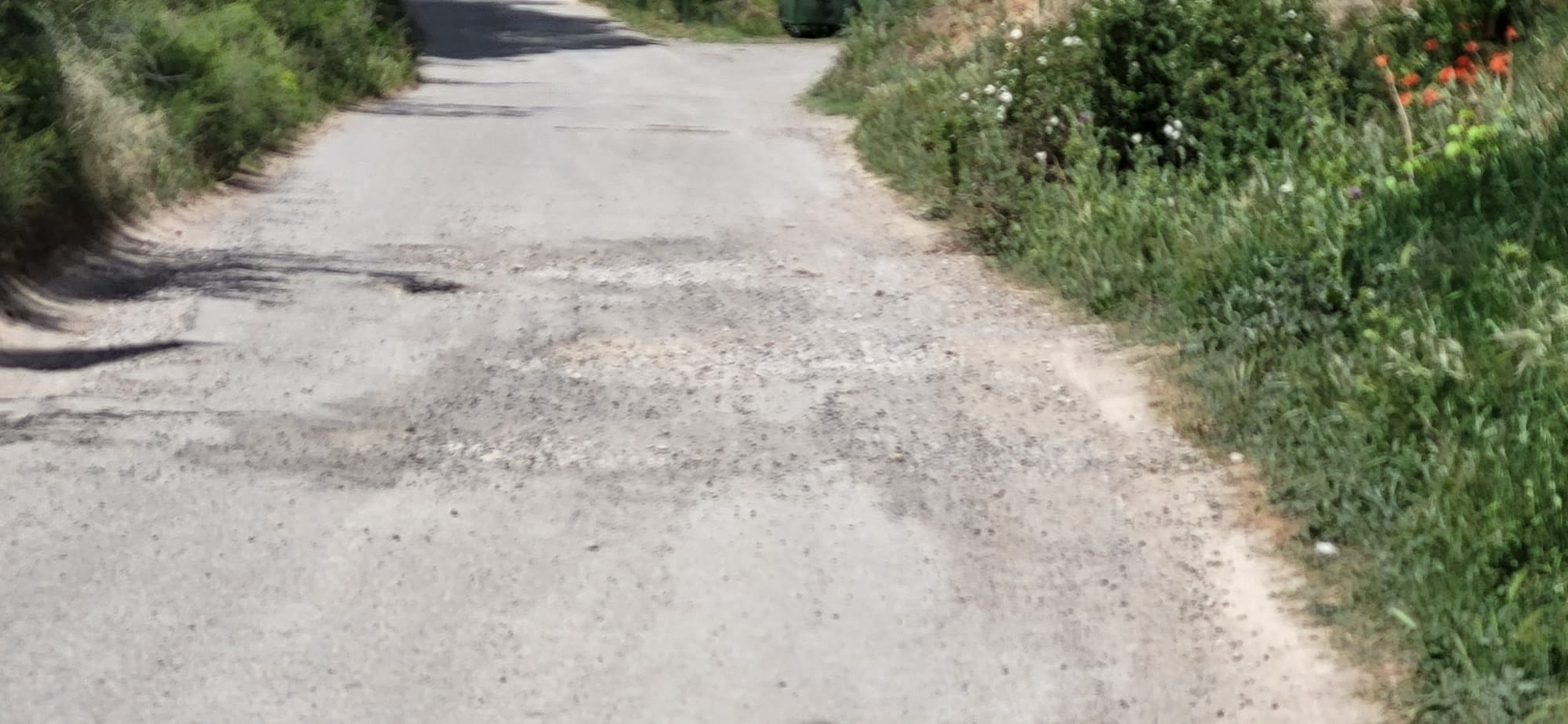 Un paseo por el Camino de Cillas lleno de baches