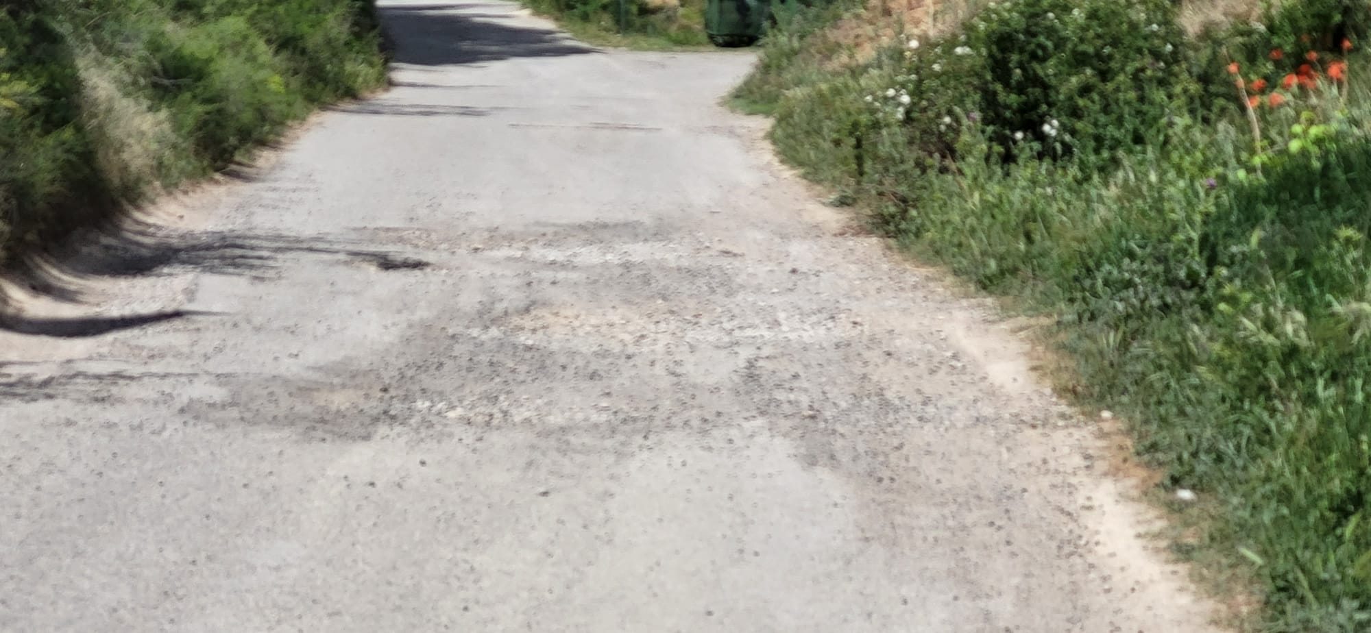 Un paseo por el Camino de Cillas lleno de baches