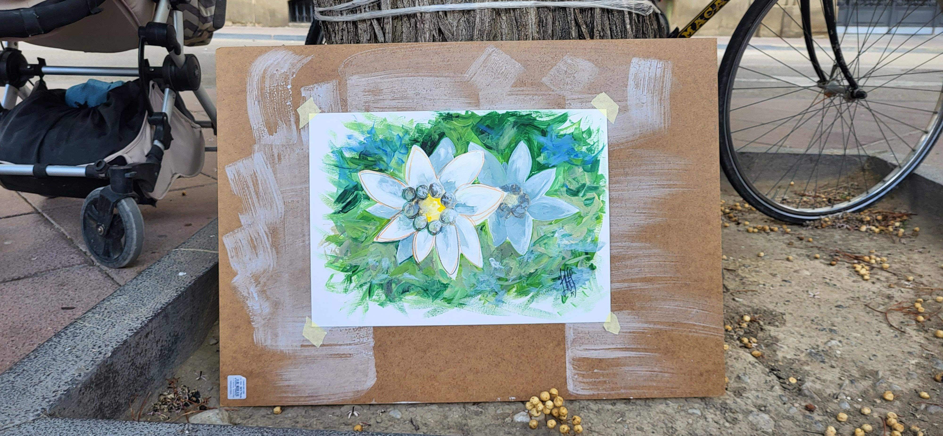 Actividad de pintura en la calle en defensa de Canal Roya. Foto: Mercedes Manterola