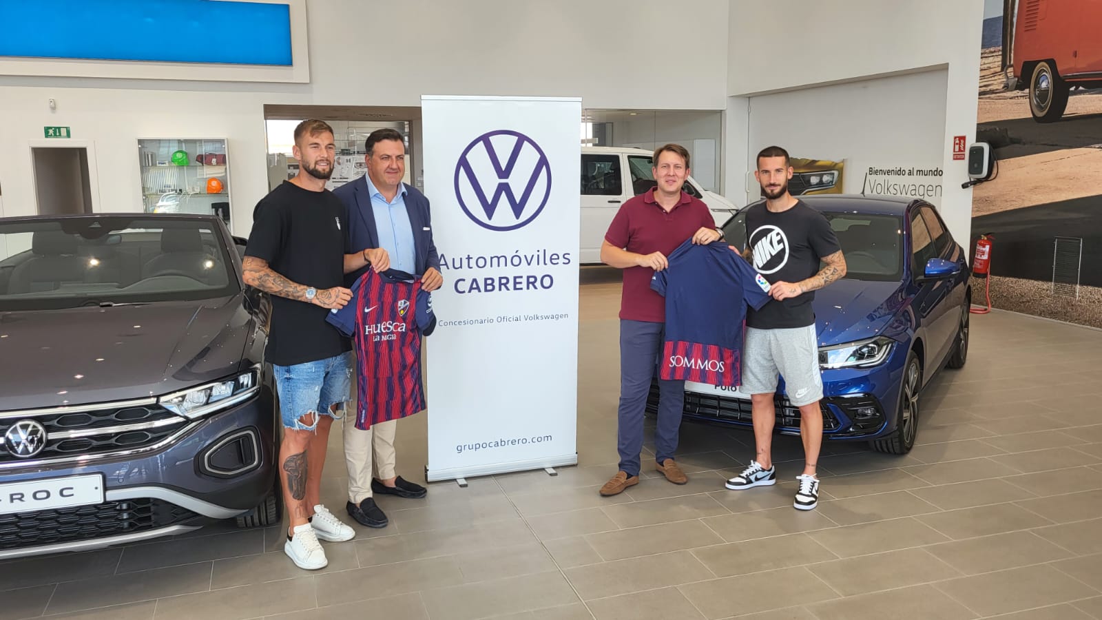 José Ángel Carrillo, Manuel Torres, Daniel Cabrero y Óscar Sielva, en la presentación del acuerdo.
