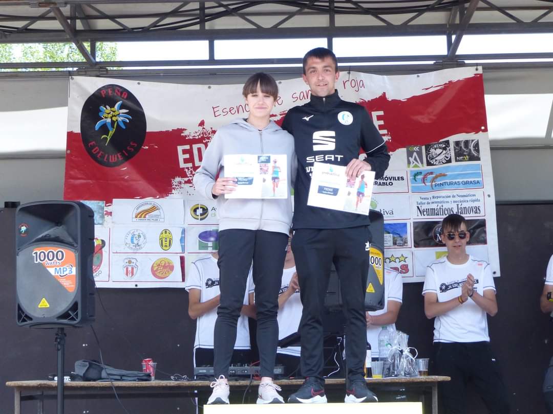 Iván Miranda y Leire Ramón. Foto: Deporte Cantera Sabiñánigo/Andrés Alcaraz