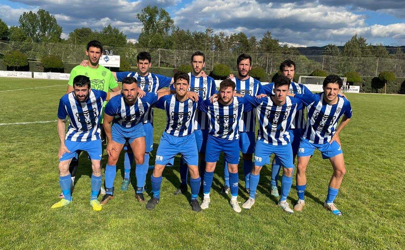 Once del Graus en su victoria ante el Mequinenza. Foto: CF Graus