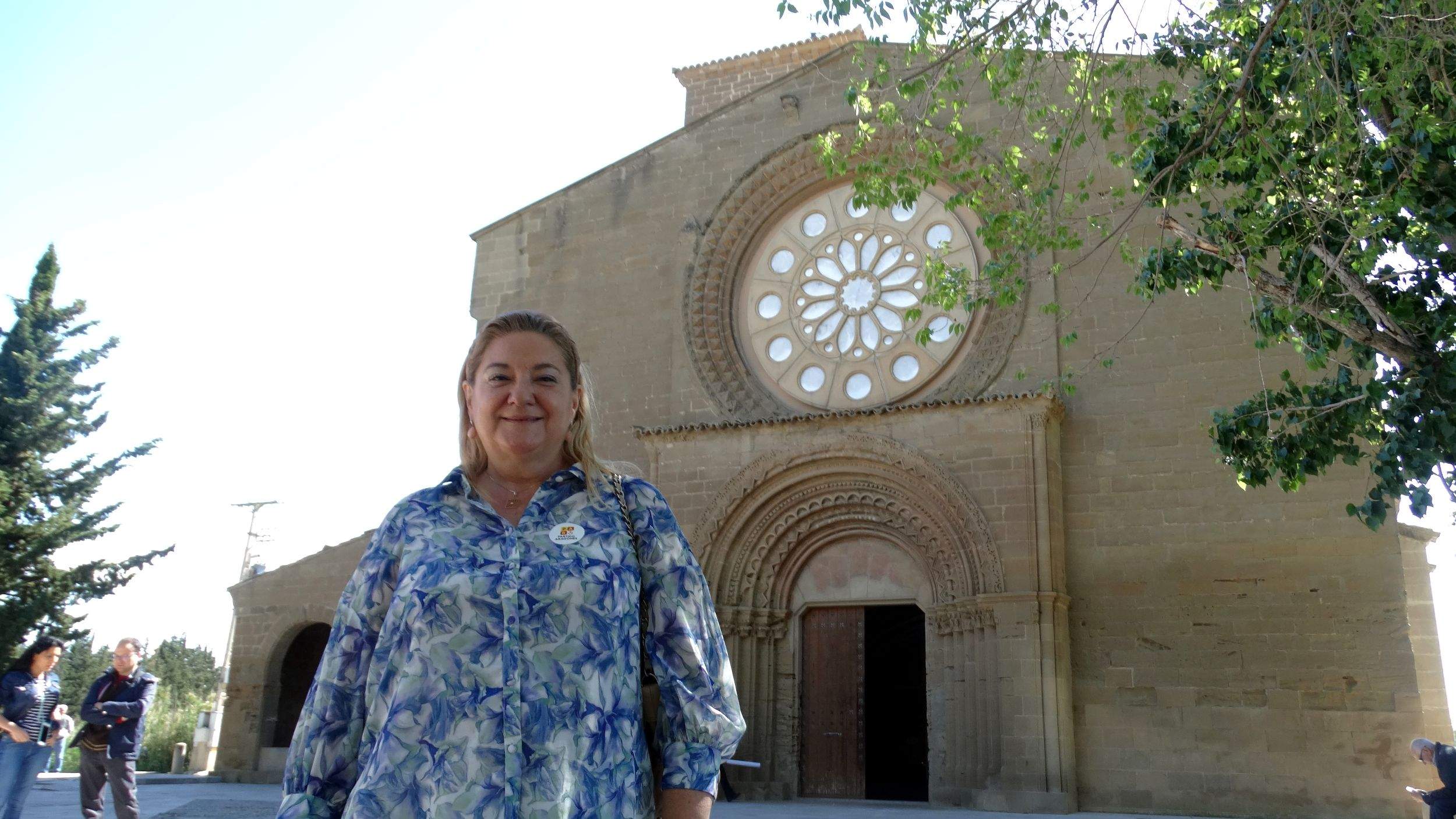 María Eugenia Gabás en Salas en la fiesta de San Isidro.