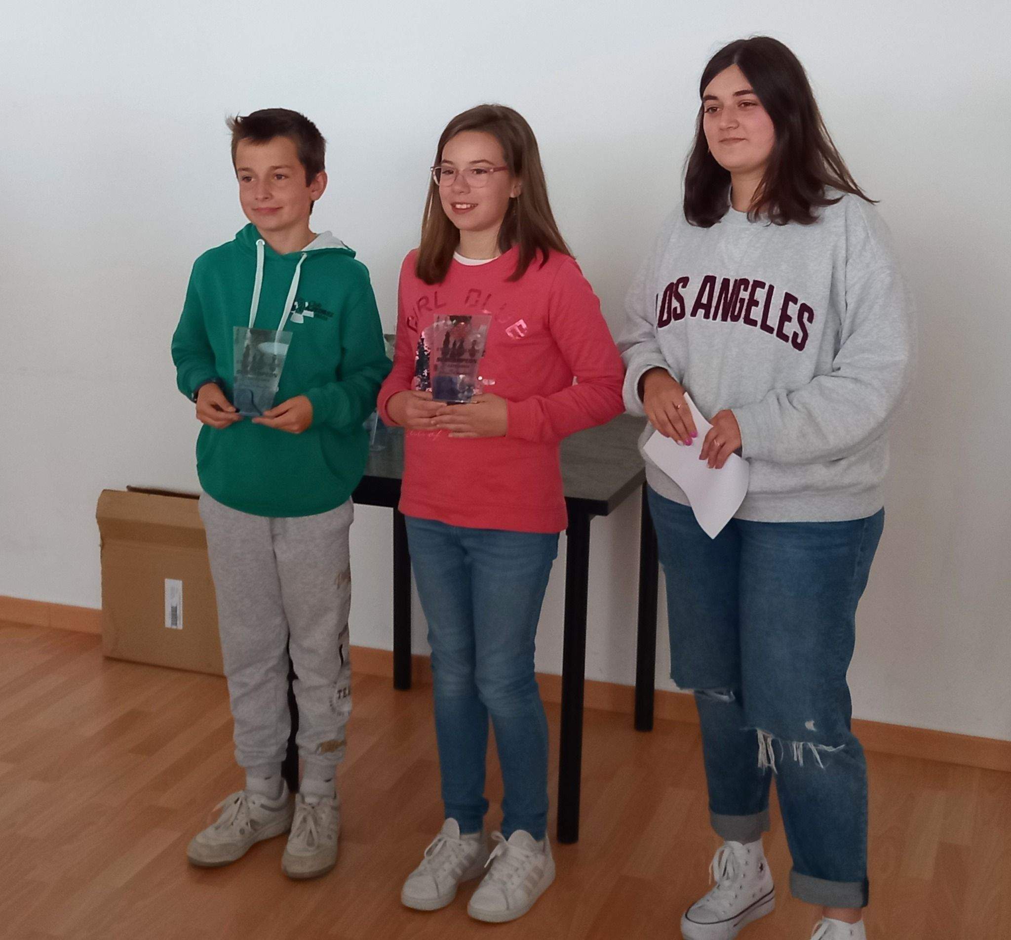 Laura Gimeno-Adrián Pallarés, quintos. Foto: Federación Aragonesa de Ajedrez