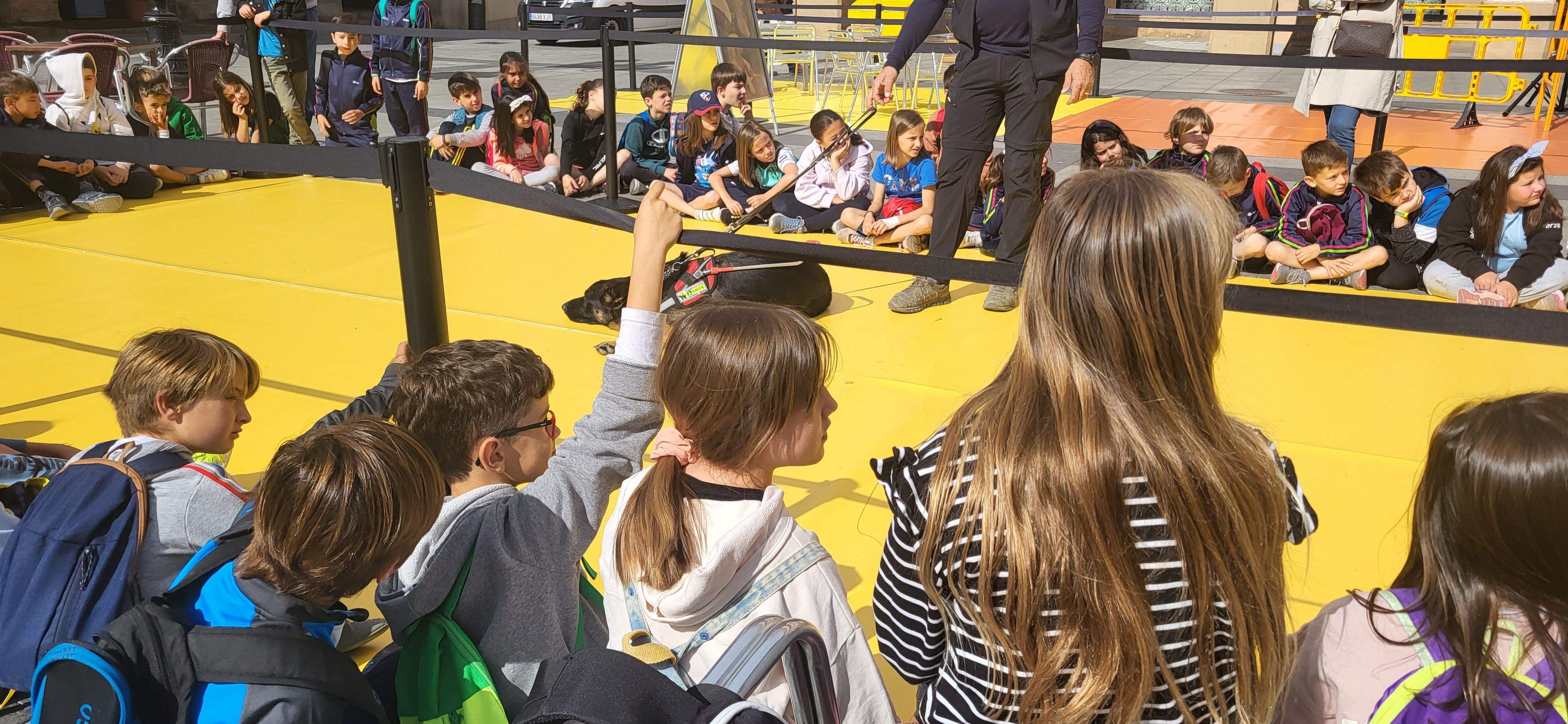 Exhibición con perros guía de la ONCE en Huesca. Foto Myriam Martínez