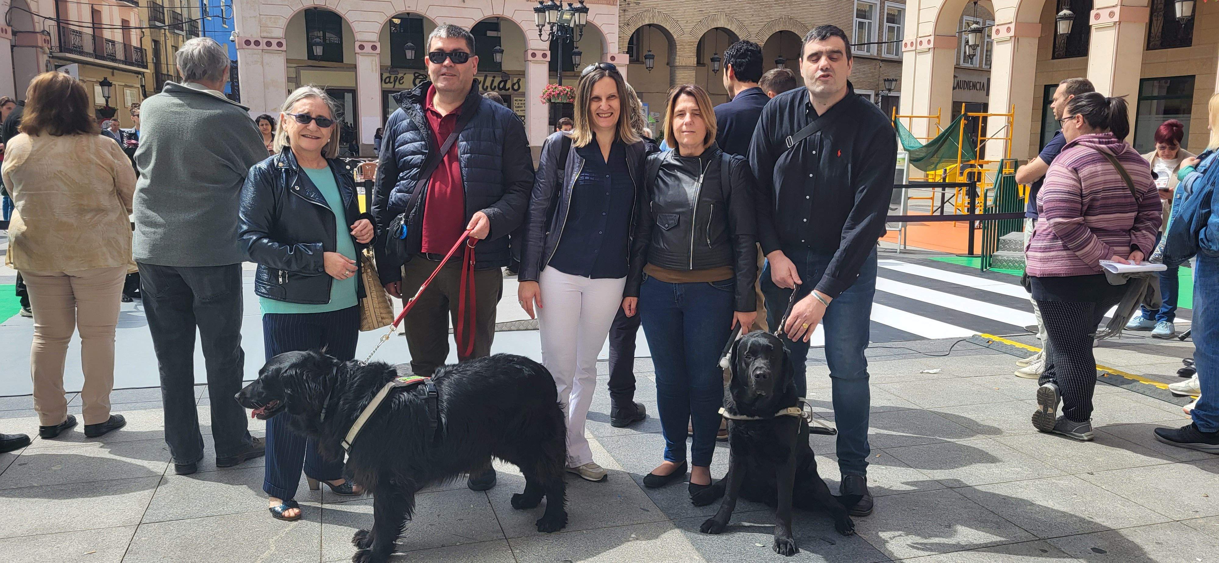 Exhibición con perros guía de la ONCE en Huesca. Foto Myriam Martínez