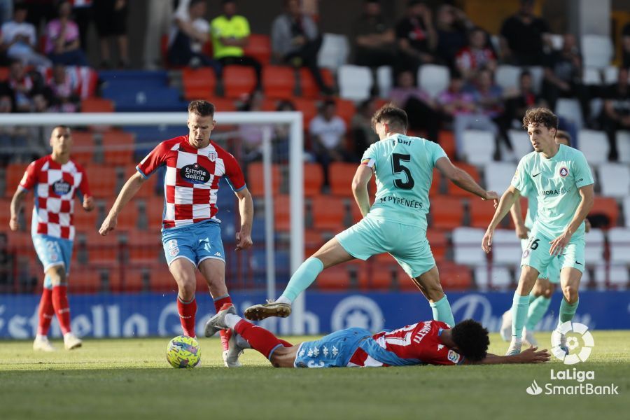 Un momento del último partido del Lugo en el Anxo Carro ante el Andorra. Foto: LaLiga