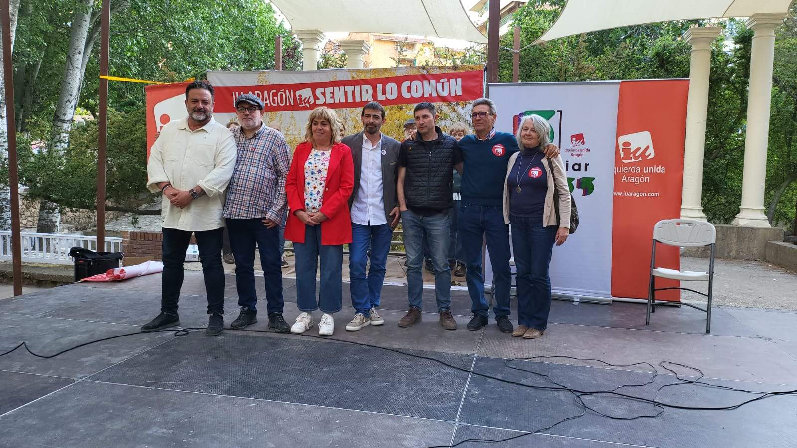 Acto IU Alto Aragón Cambiar en Huesca.