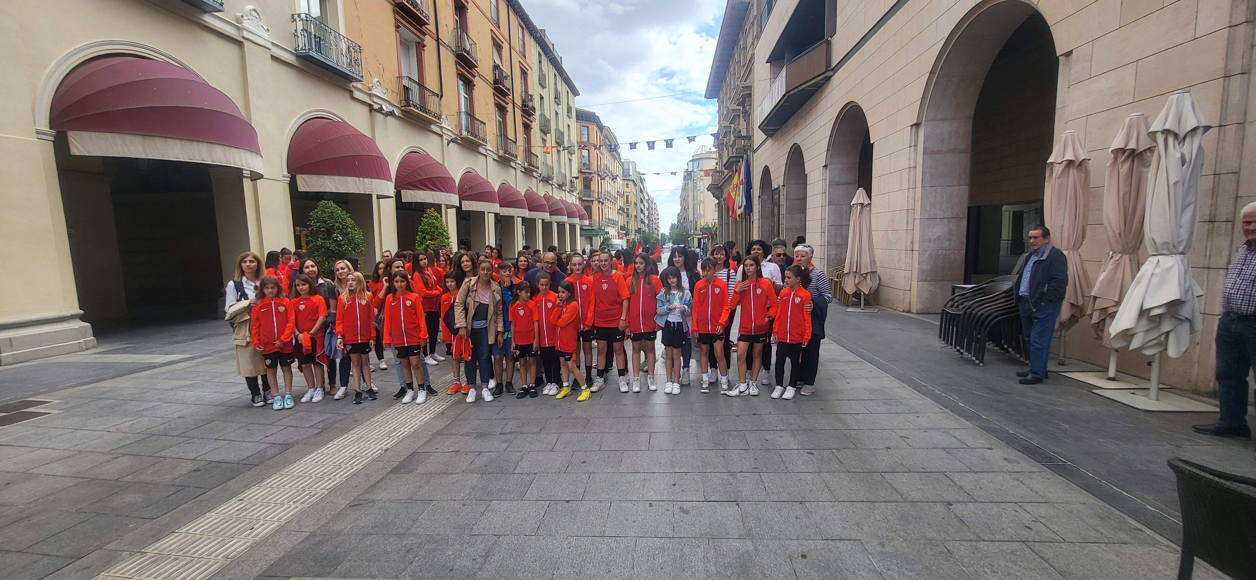 Los equipos femeninos del Huesca toman los Porches de Galicia y el Coso Bajo