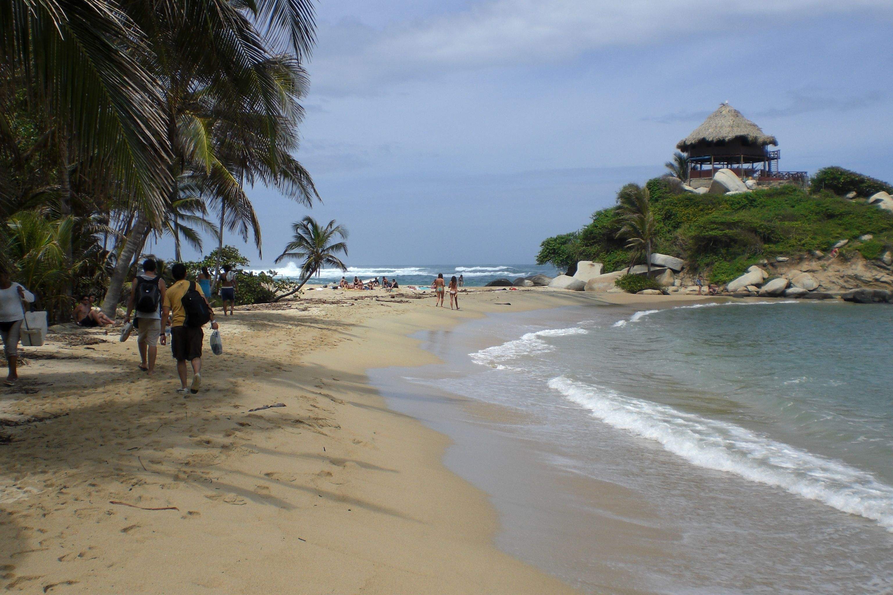 Vista de la espectacular playa en el parque