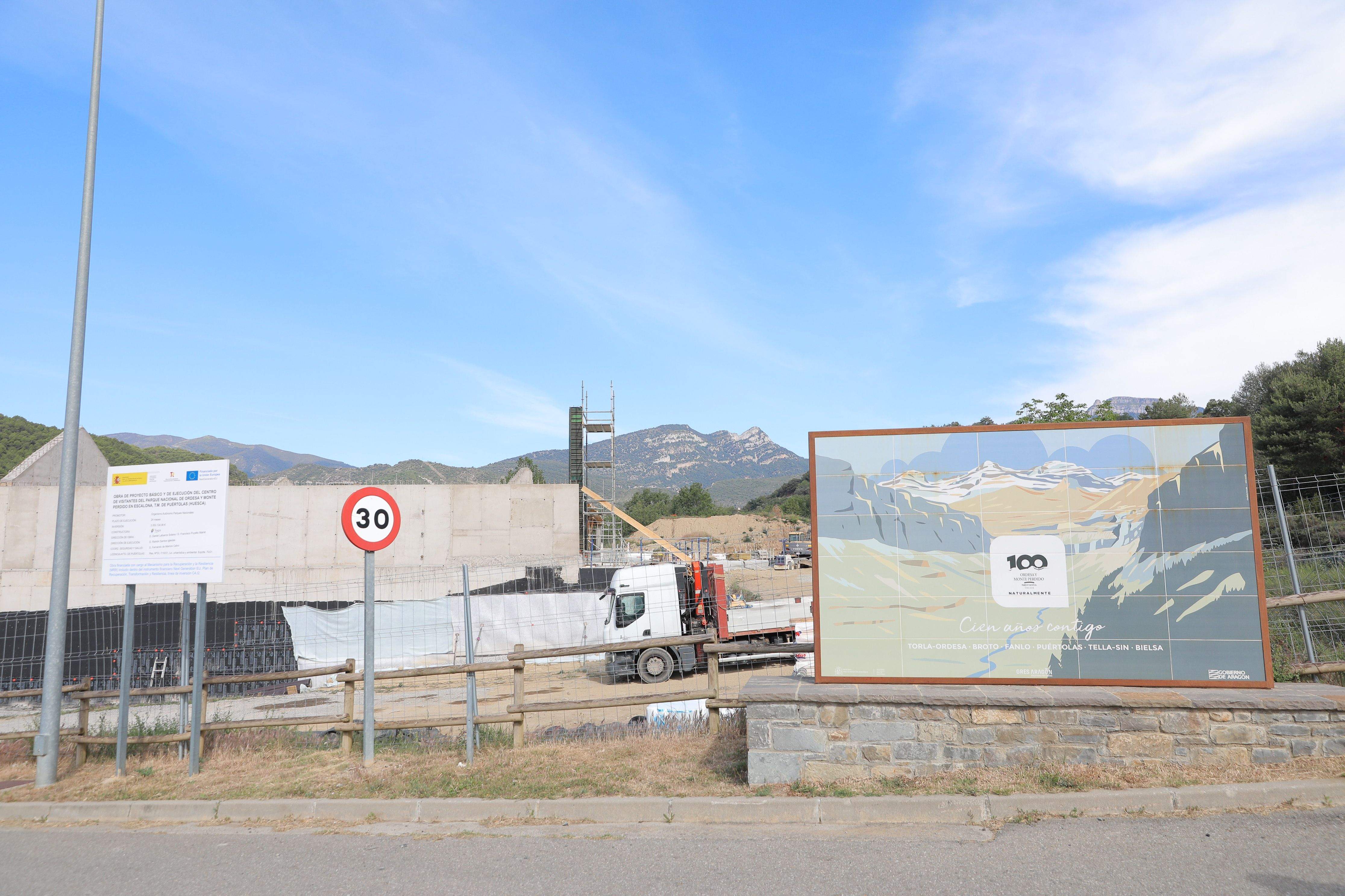 Obras del Centro de Interpretación de Escalona.