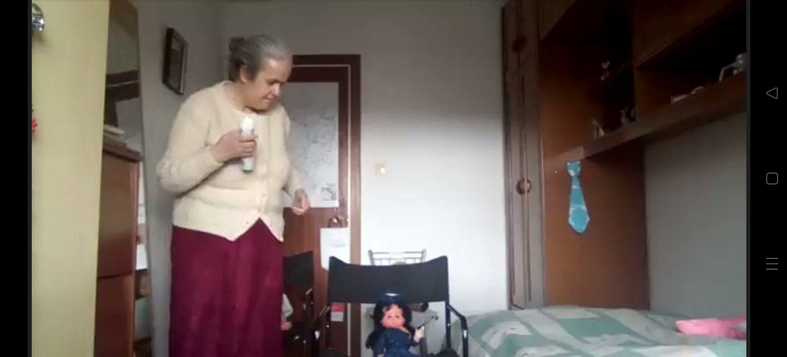 Isabel Recio Piélago, caracterizada para el cortometraje.