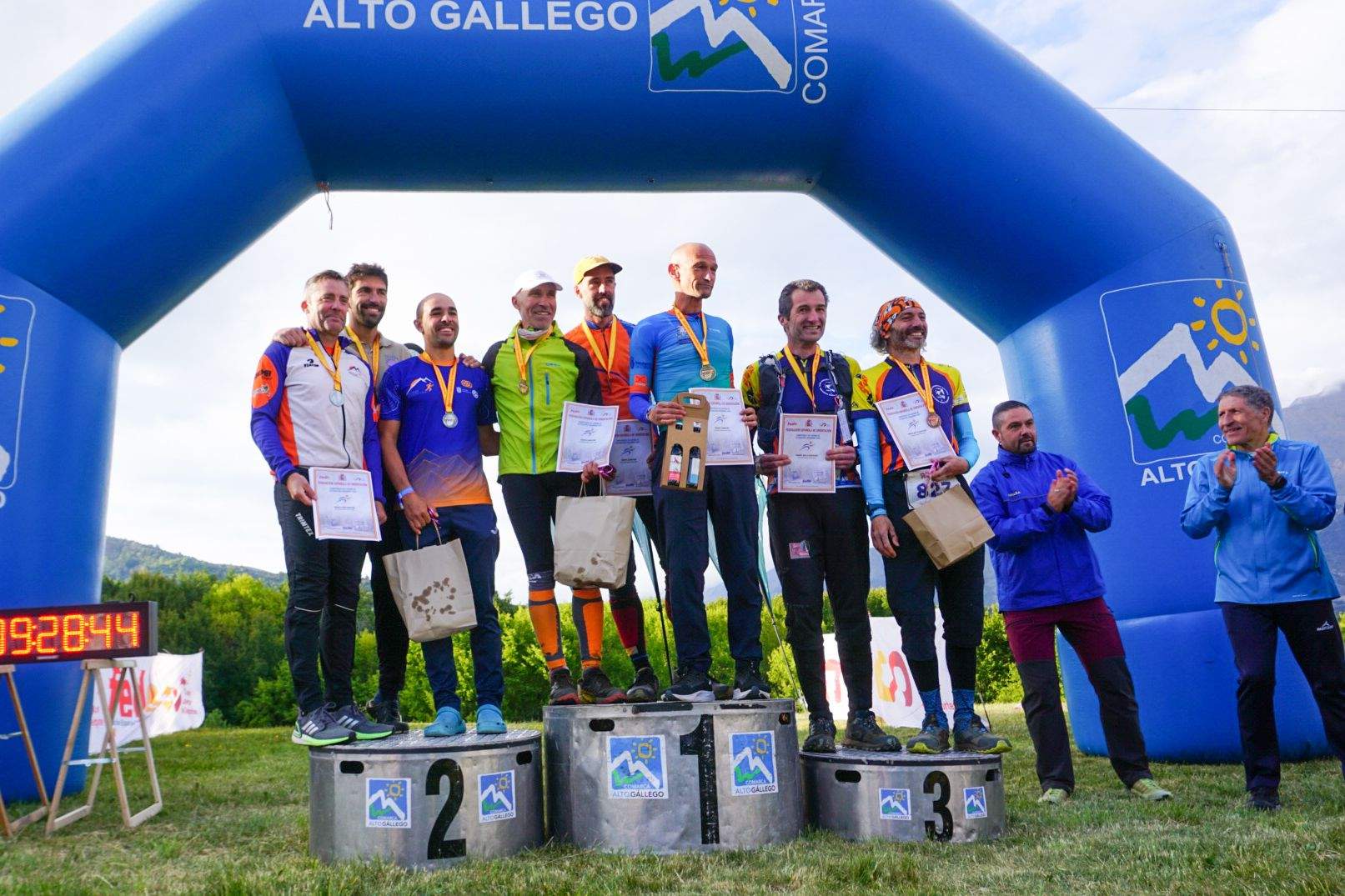 Podio Senior Masculino. Foto Peña Guara