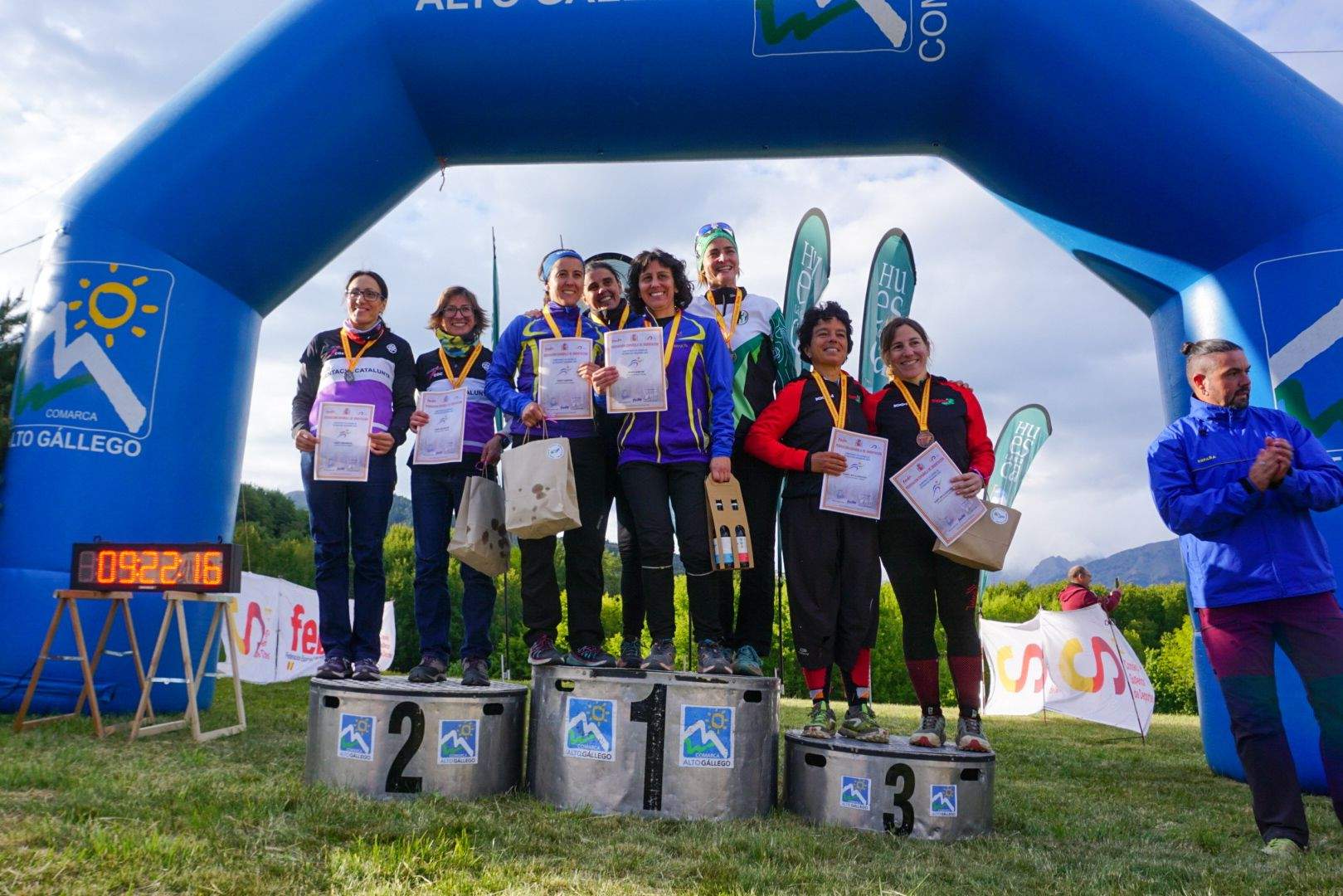 Podio Veteranas Femenina. Foto Peña Guara