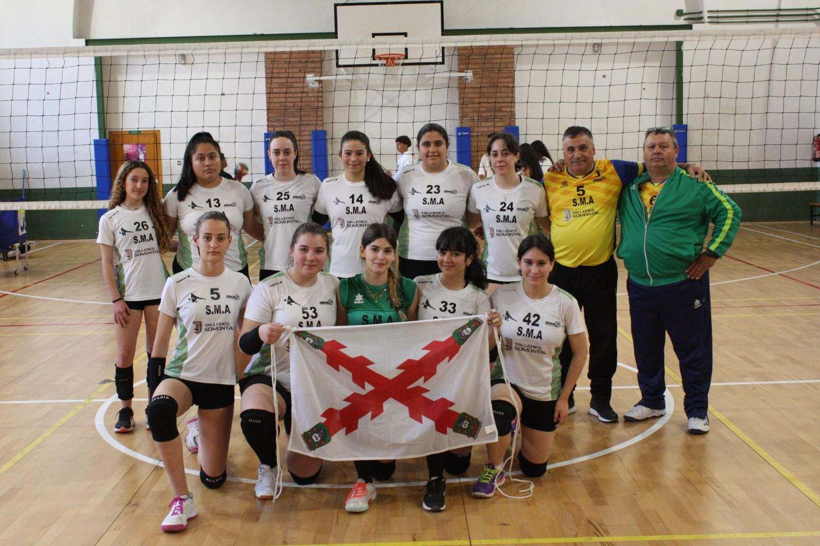 Equipo juvenil femenino de la SMA Barbastro.