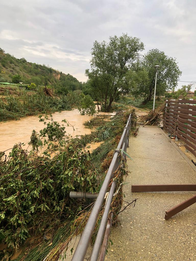 Afecciones en Pomar de Cinca tras desbordarse el río