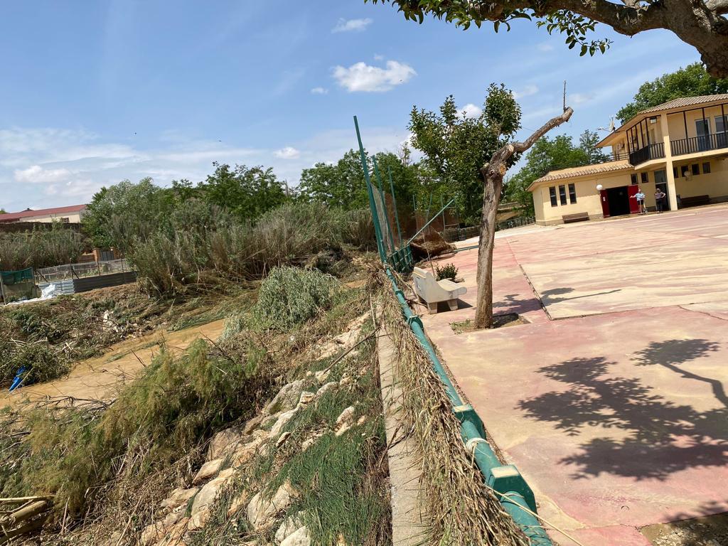 Afecciones en Pomar de Cinca tras desbordarse el río. Foto Mercedes Manterola