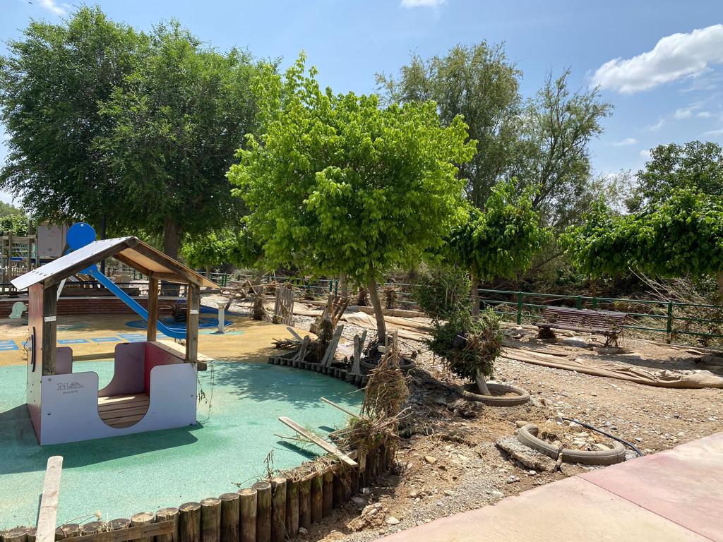 Afecciones en Pomar de Cinca tras desbordarse el río. Foto Mercedes Manterola