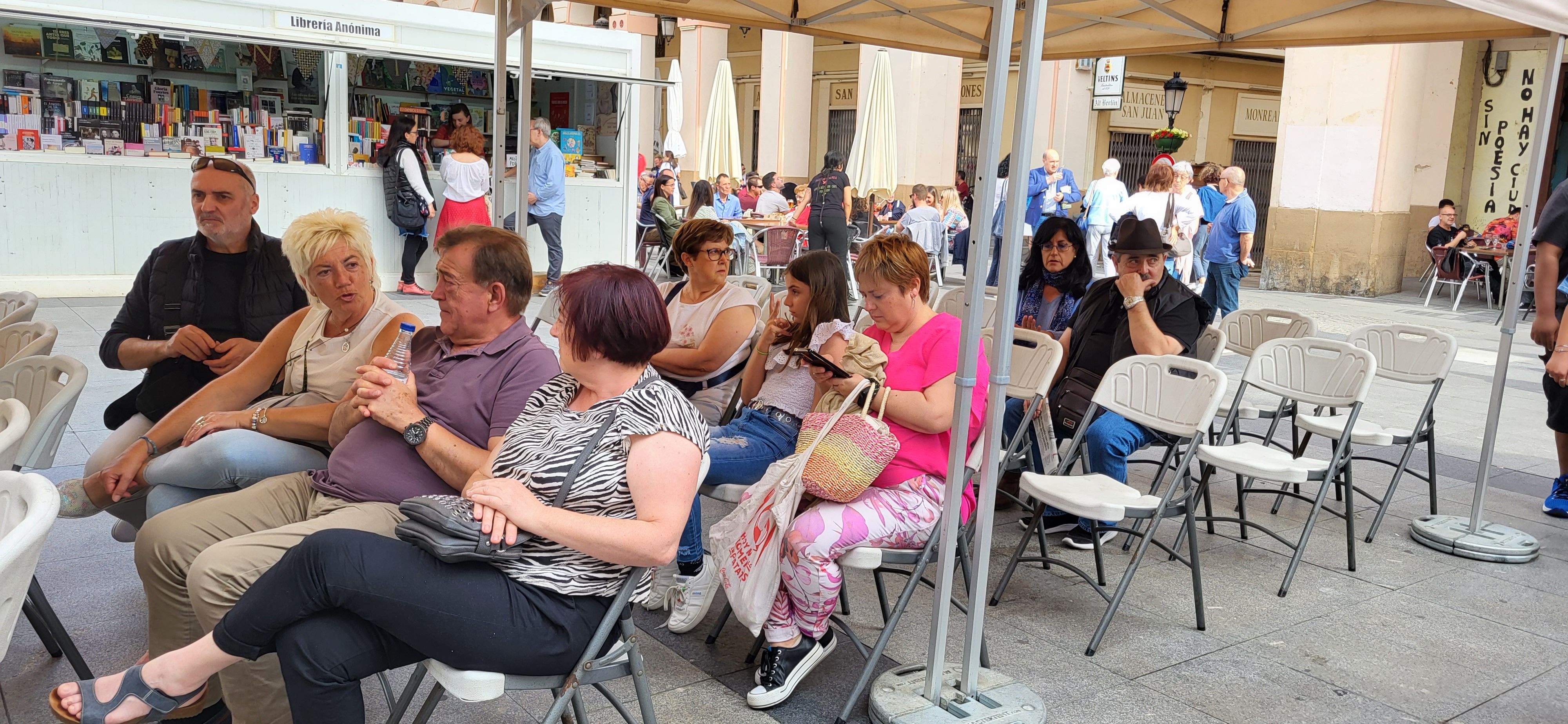 Jornada del sábado 27, en la 39ª Feria del libro de Huesca. Foto Myriam Martínez