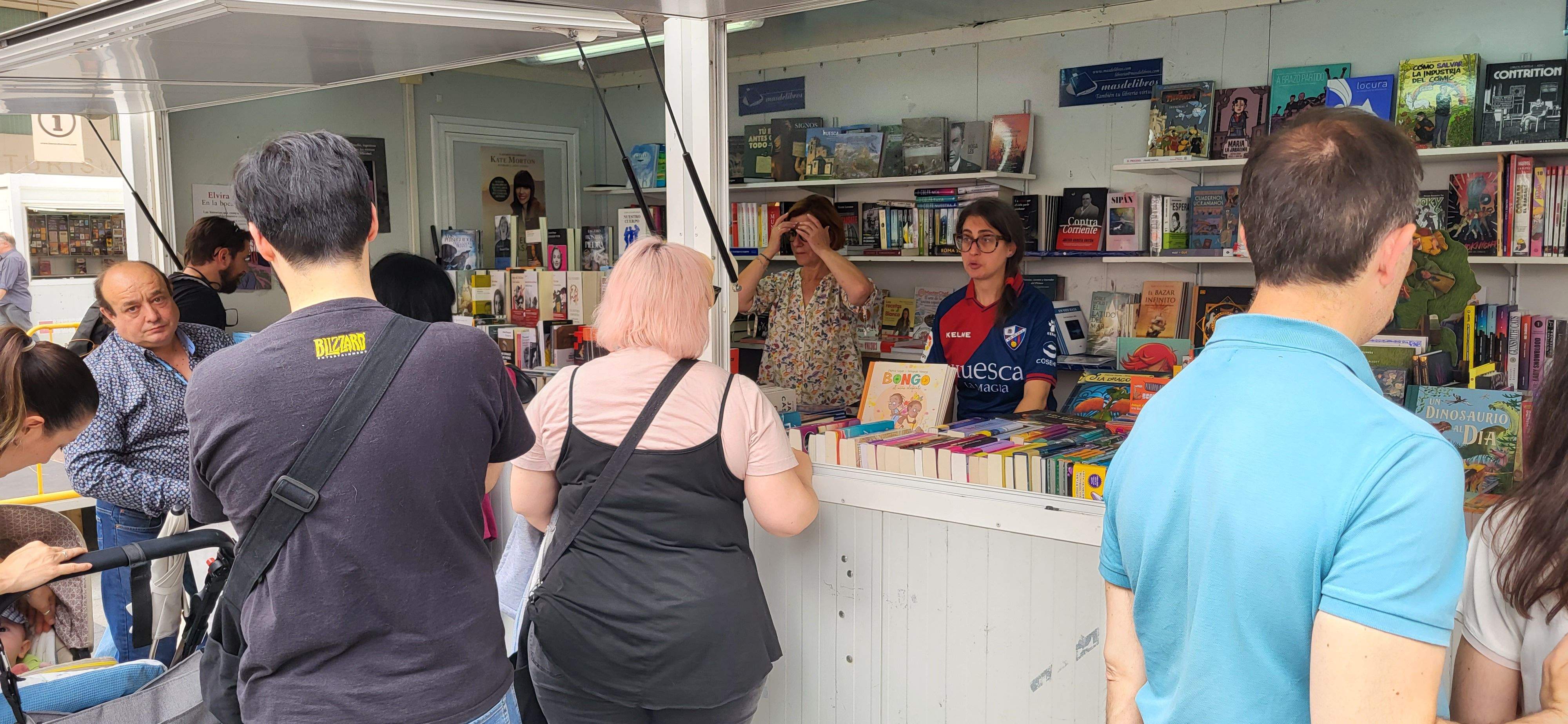 Jornada del sábado 27, en la 39ª Feria del libro de Huesca. Foto Myriam Martínez