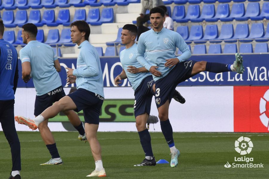 Kento, Florian y Enzo en el calentamiento