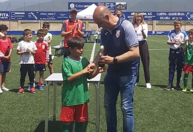 Fernando de Diego (Jacetano), máximo goleador benjamín. Foto Deporte Cantera Sabiñánigo