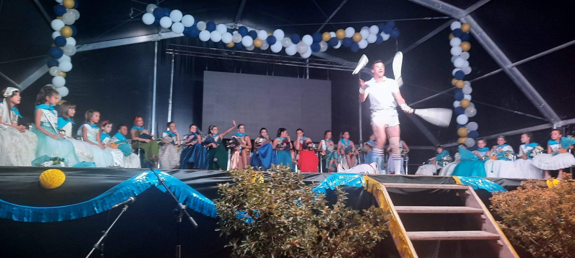 Rafa Maza interpretando a Fabiolo. Foto Ayuntamiento de Ayerbe