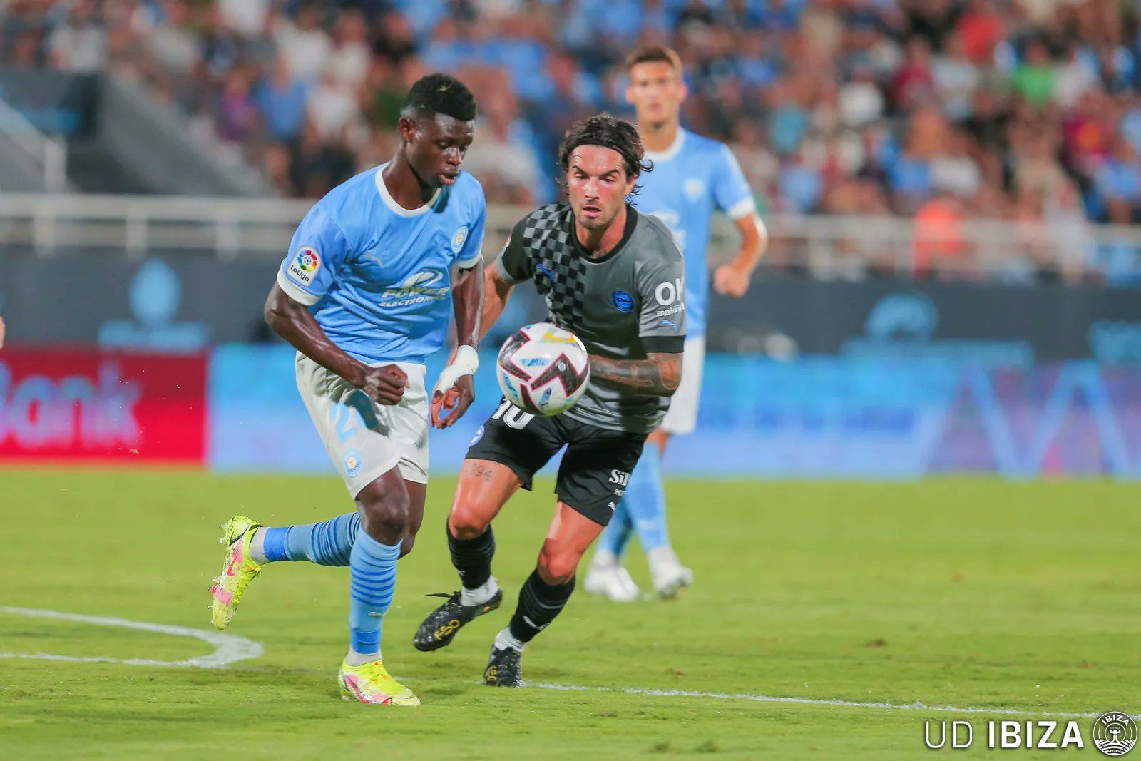 Suli, jugador del Ibiza, fue uno de los más destacados en el último partido ante el Alavés. Foto: UD Ibiza