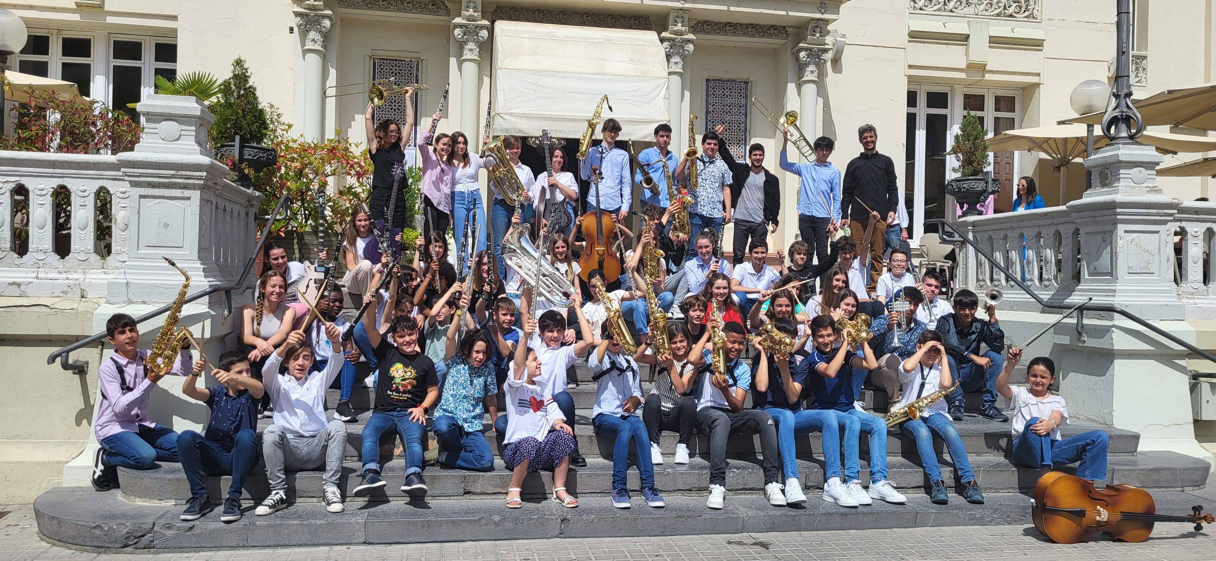 Concierto ofrecido por la banda de Jazz for Kids y el colegio El Parque de Huesca. Foto: Mercedes Manterola