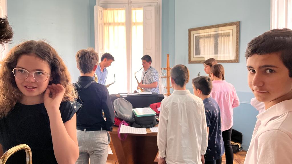 Concierto ofrecido por la banda de Jazz for Kids y el colegio El Parque de Huesca. Foto: Mercedes Manterola