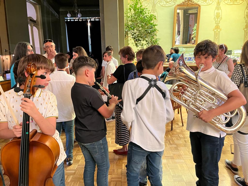 Concierto ofrecido por la banda de Jazz for Kids y el colegio El Parque de Huesca. Foto: Mercedes Manterola
