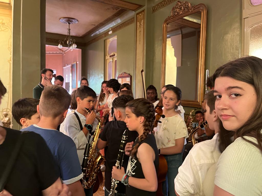 Concierto ofrecido por la banda de Jazz for Kids y el colegio El Parque de Huesca. Foto: Mercedes Manterola