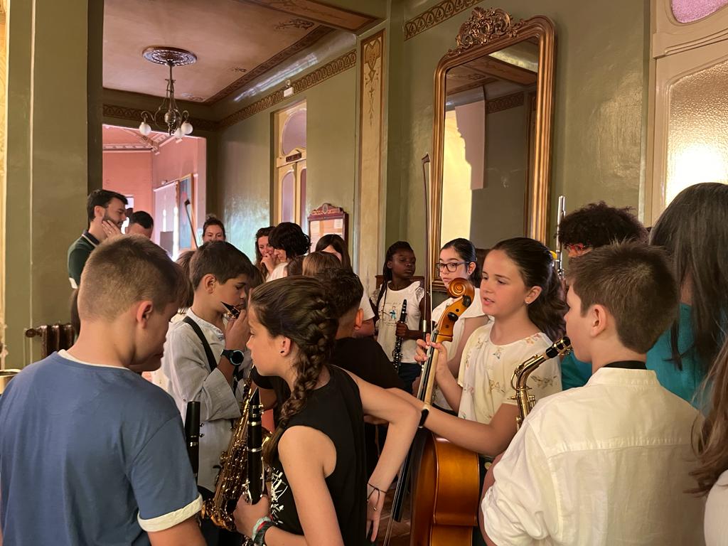 Concierto ofrecido por la banda de Jazz for Kids y el colegio El Parque de Huesca. Foto: Mercedes Manterola
