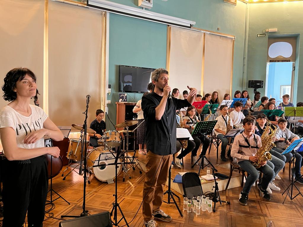 Concierto ofrecido por la banda de Jazz for Kids y el colegio El Parque de Huesca. Foto: Mercedes Manterola