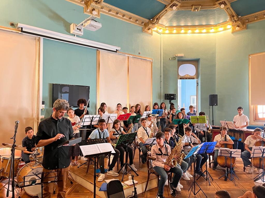 Concierto ofrecido por la banda de Jazz for Kids y el colegio El Parque de Huesca. Foto: Mercedes Manterola