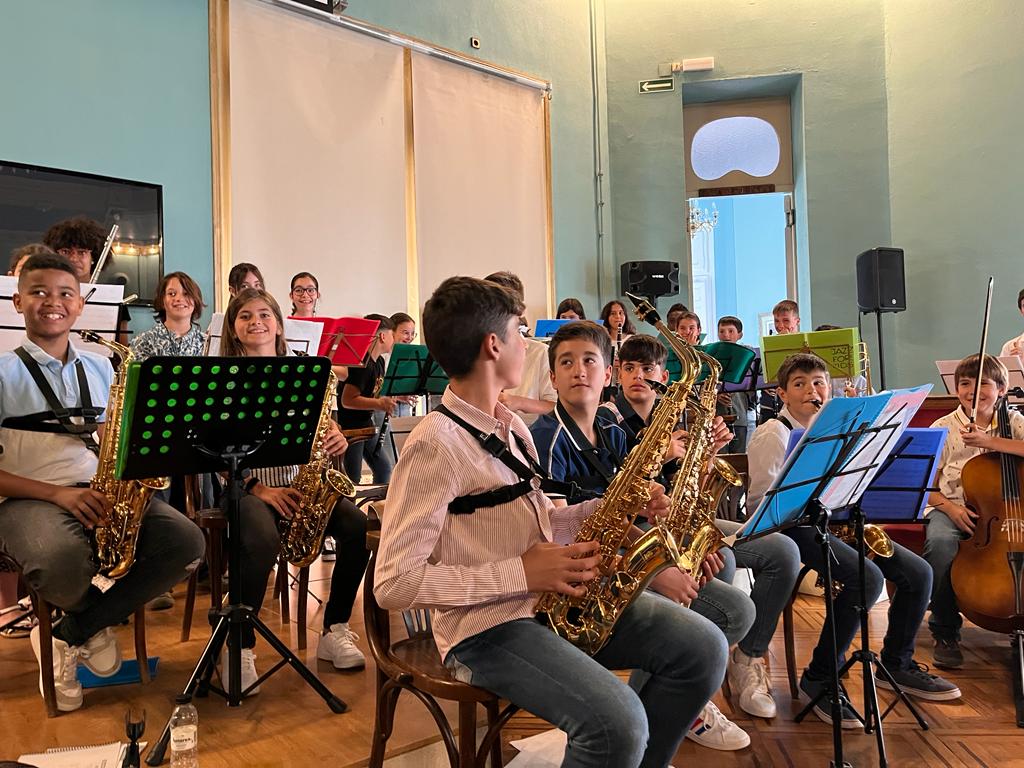 Concierto ofrecido por la banda de Jazz for Kids y el colegio El Parque de Huesca. Foto: Mercedes Manterola