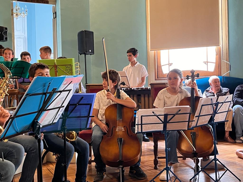 Concierto ofrecido por la banda de Jazz for Kids y el colegio El Parque de Huesca. Foto: Mercedes Manterola