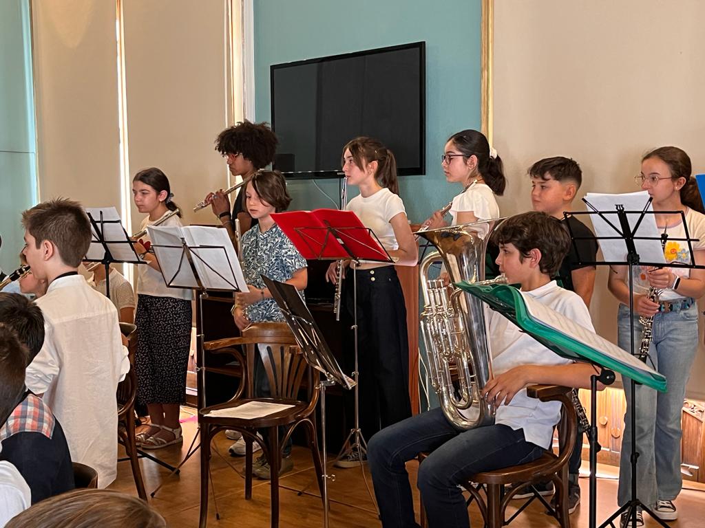 Concierto ofrecido por la banda de Jazz for Kids y el colegio El Parque de Huesca. Foto: Mercedes Manterola