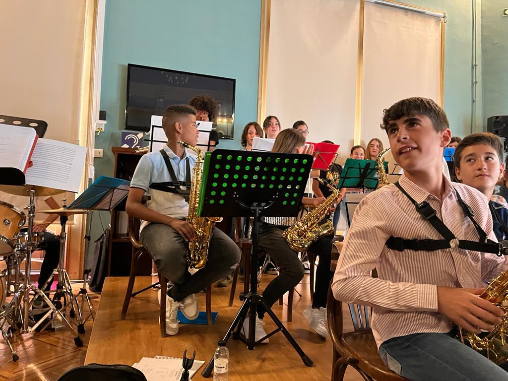 Concierto ofrecido por la banda de Jazz for Kids y el colegio El Parque de Huesca. Foto: Mercedes Manterola