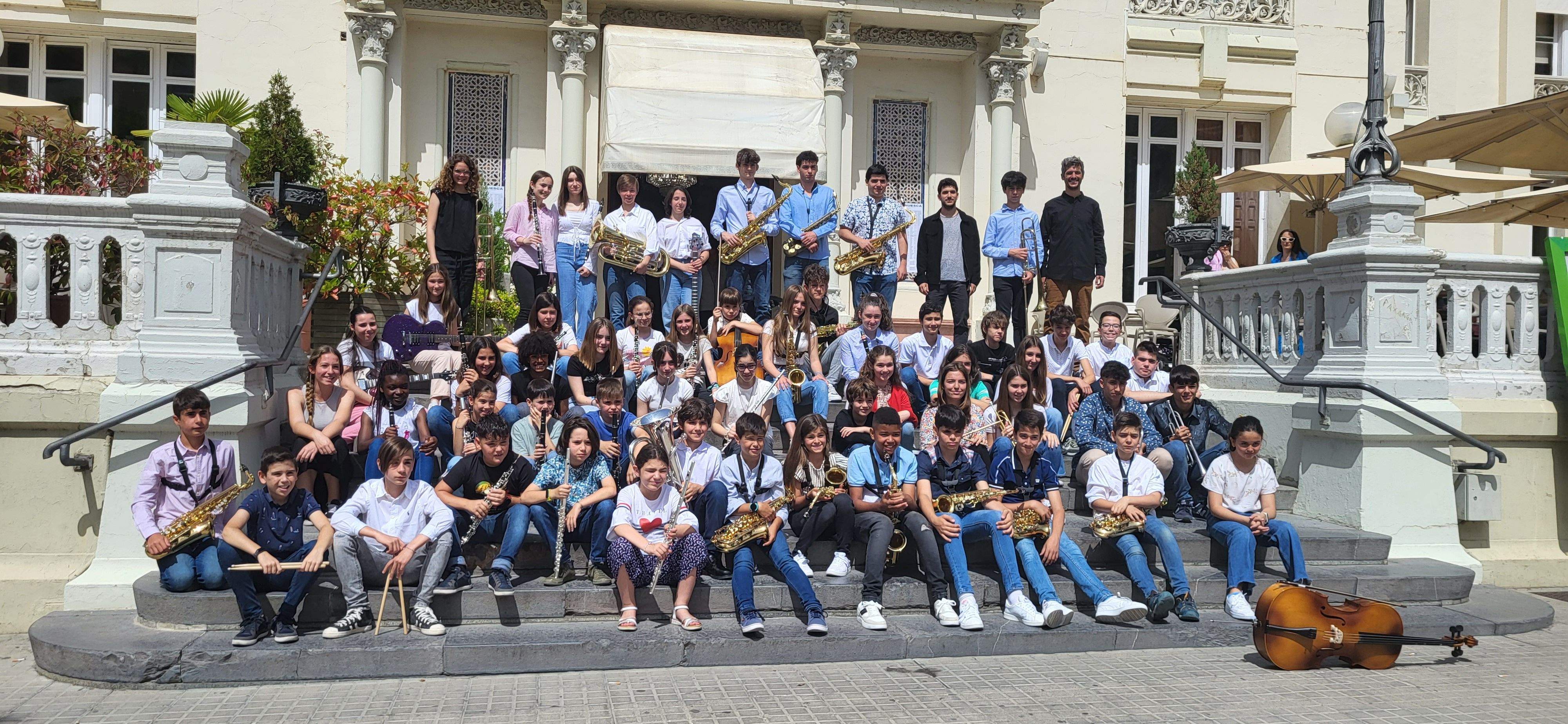 Concierto ofrecido por la banda de Jazz for Kids y el colegio El Parque de Huesca. Foto: Mercedes Manterola