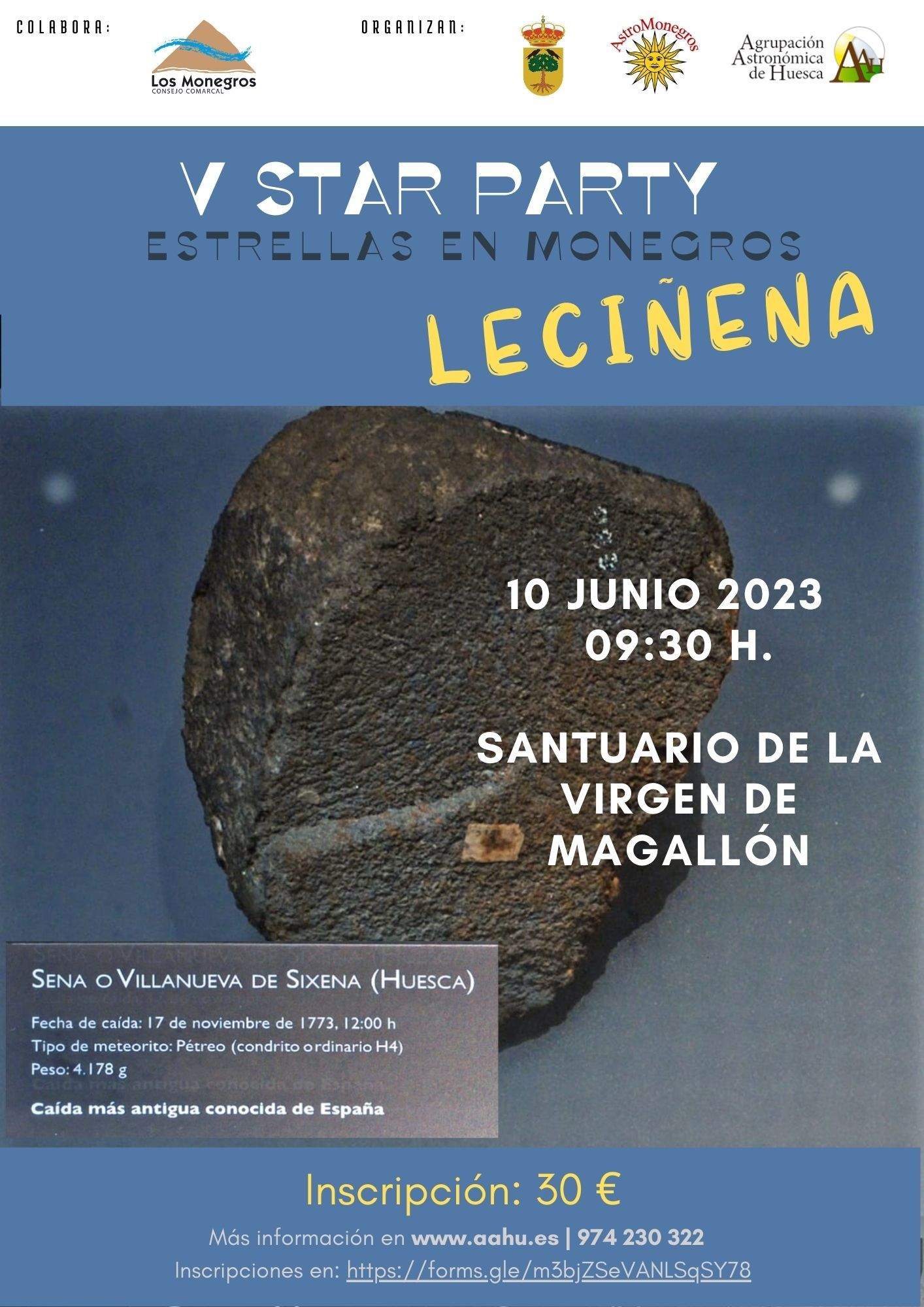 Cartel de la Star Party Estrellas en Monegros