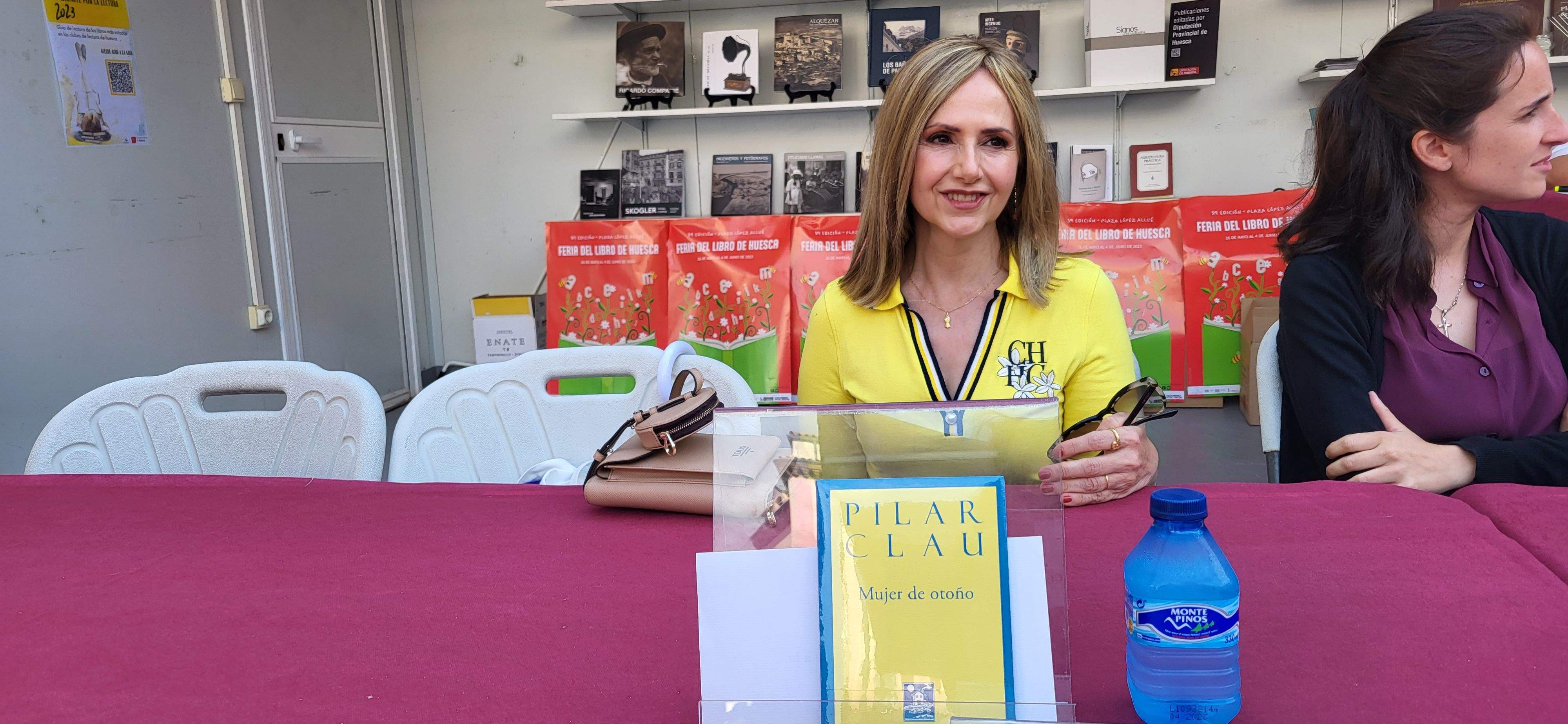 María Pilar Clau, en la 39ª Feria del Libro de Huesca. Foto Myriam Martínez