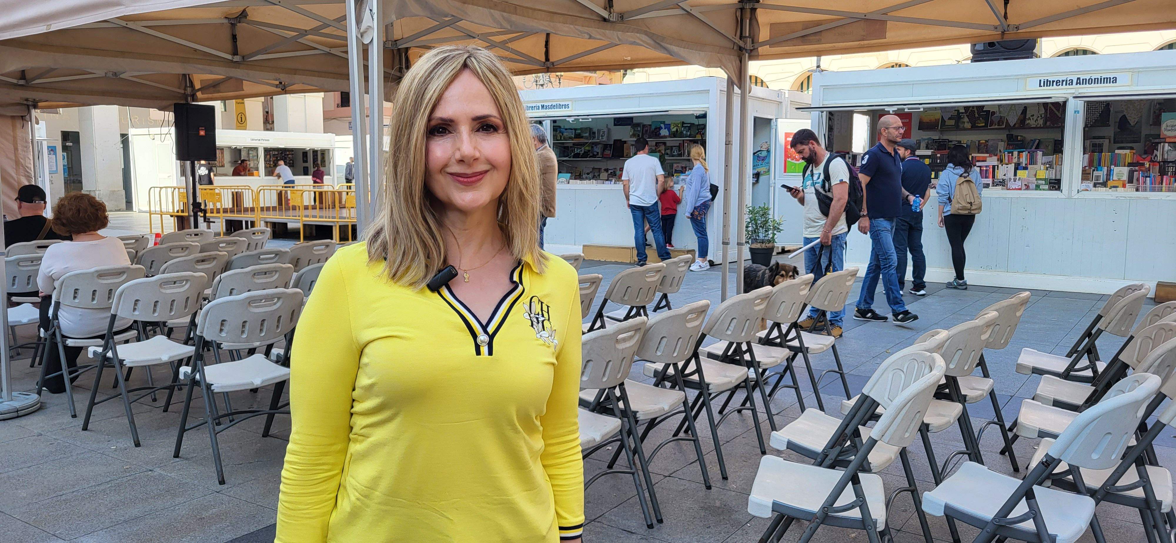  María Pilar Clau, en la 39ª Feria del Libro de Huesca. Foto Myriam Martínez