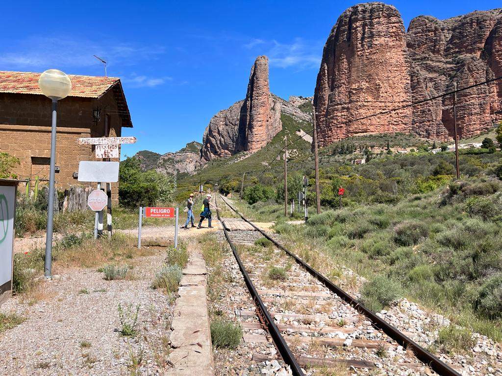 Estación de Riglos de la línea del Canfranc.