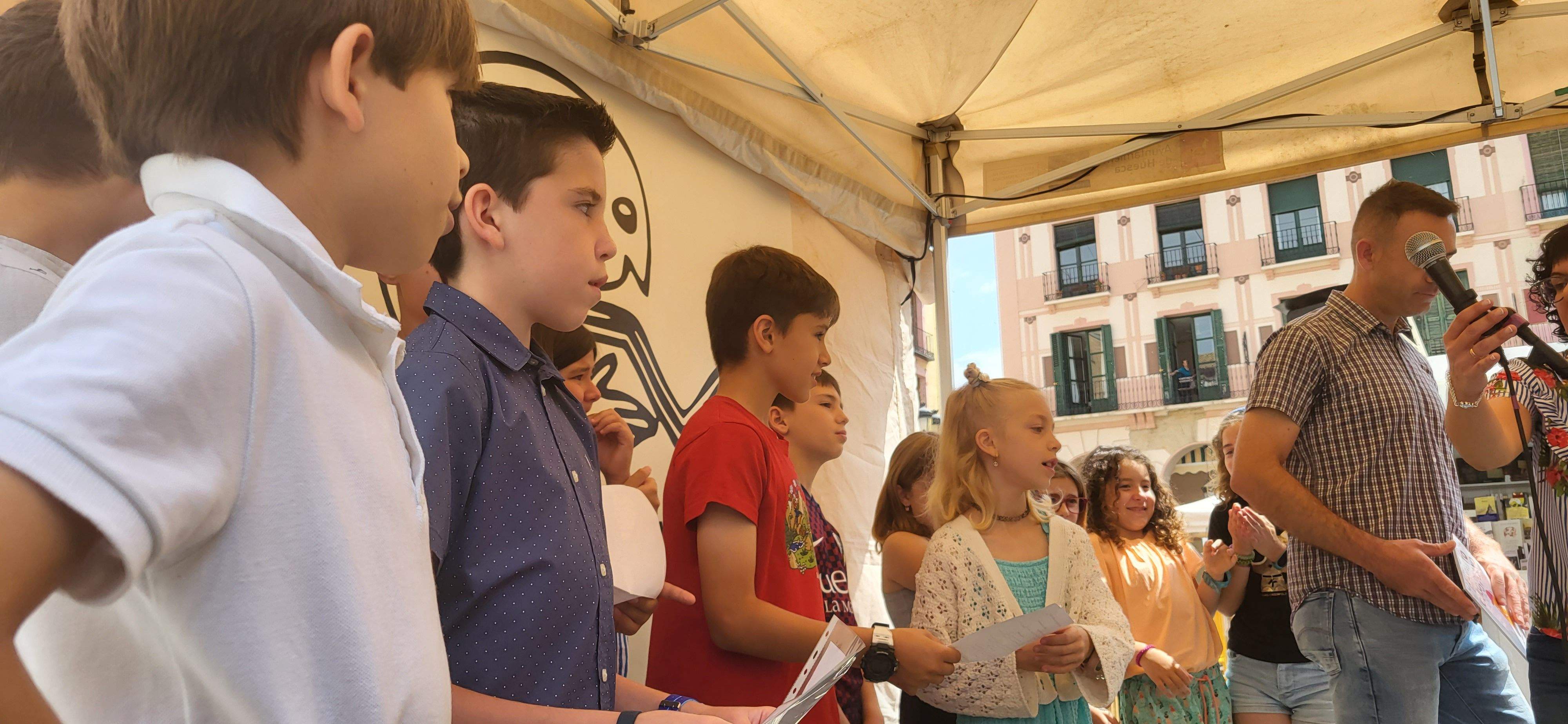 Presentación de "Panchito culo plano" en la Feria del Libro de Huesca. Foto Myriam Martínez