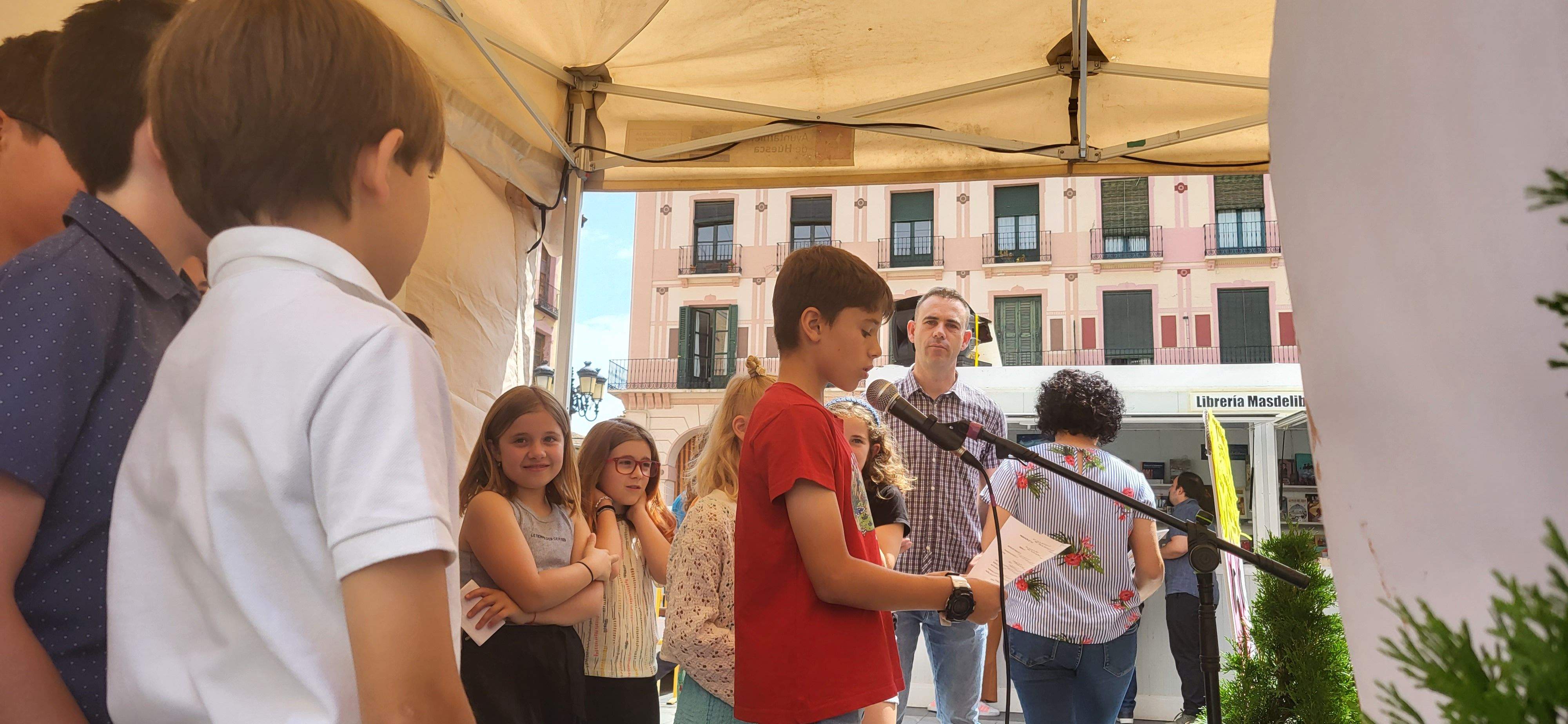 Presentación de "Panchito culo plano" en la Feria del Libro de Huesca. Foto Myriam Martínez