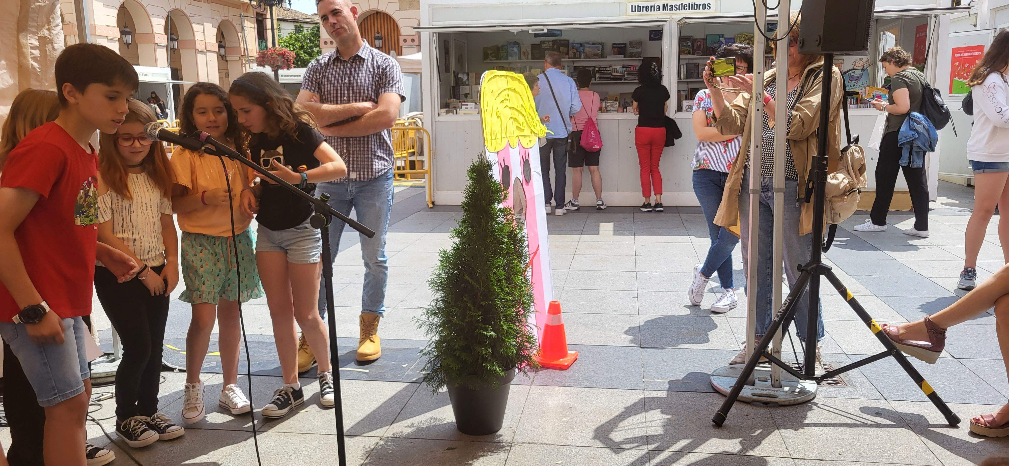 Presentación de "Panchito culo plano" en la Feria del Libro de Huesca. Foto Myriam Martínez
