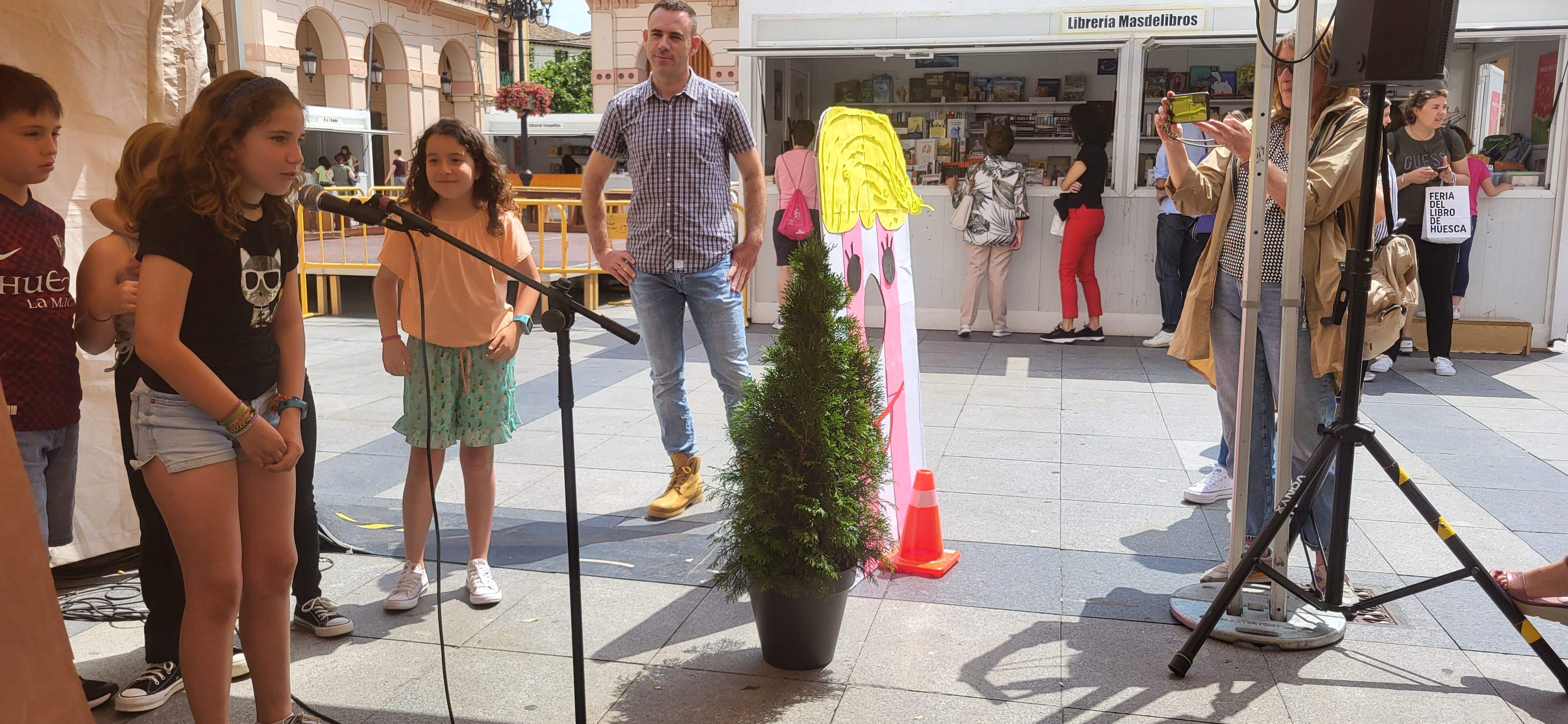 Presentación de "Panchito culo plano" en la Feria del Libro de Huesca. Foto Myriam Martínez
